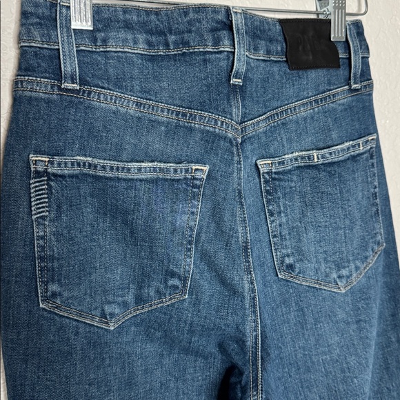 PAIGE Charlie Full Length Flare Jeans Mixtape Sz 25 Dark Wash Y2K Luxury Capsule - Picture 7 of 11